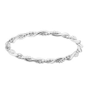 Sterling Silver Twisted Rope Braided Ring